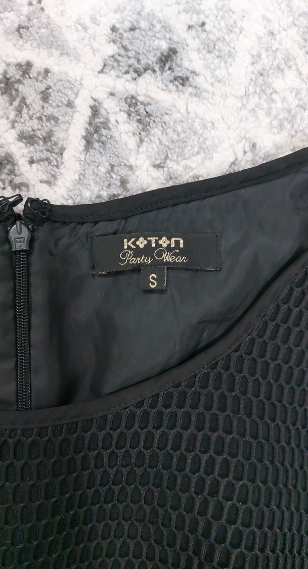 Siyah Dantel İşlemeli Uzun Abiye Elbise - Görsel 2