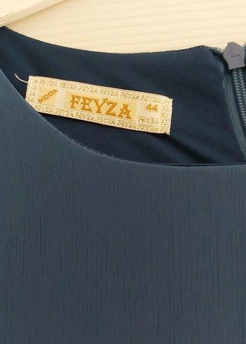 Uzun Mavi Drapeli Kadın Elbise - Görsel 5