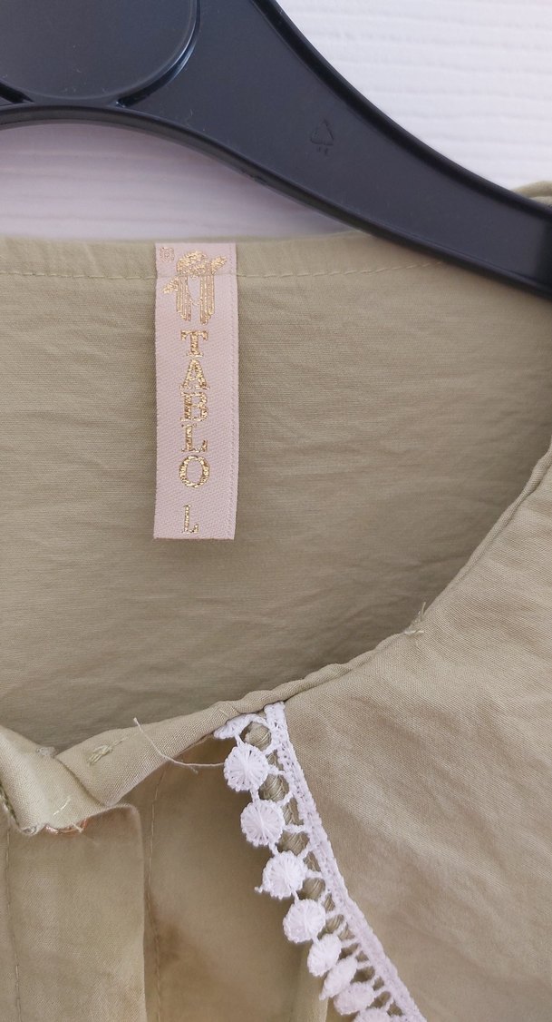 Düğmeli, Uzun Kollu Keten Gömlek - Görsel 4