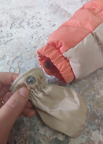 Kız Bebek Bej Kürk Detaylı Tulum - Görsel 3