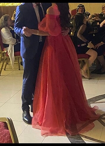m Beden pembe Renk Nar çiçeği abiye 