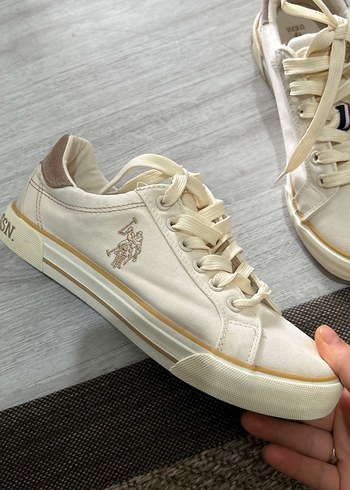 Bej polo Bağcıklı Kadın Spor Ayakkabı - Görsel 2