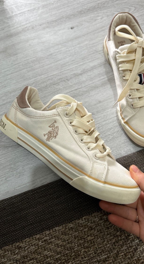 Bej polo Bağcıklı Kadın Spor Ayakkabı - Görsel 2