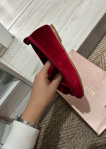 Kız Çocuk Kırmızı Fiyonklu Babet - Görsel 6