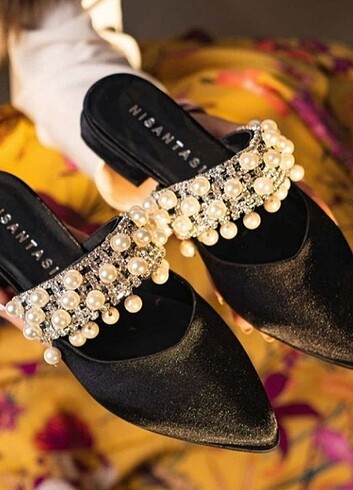 Taşlı terlik nişantaşı shoes 