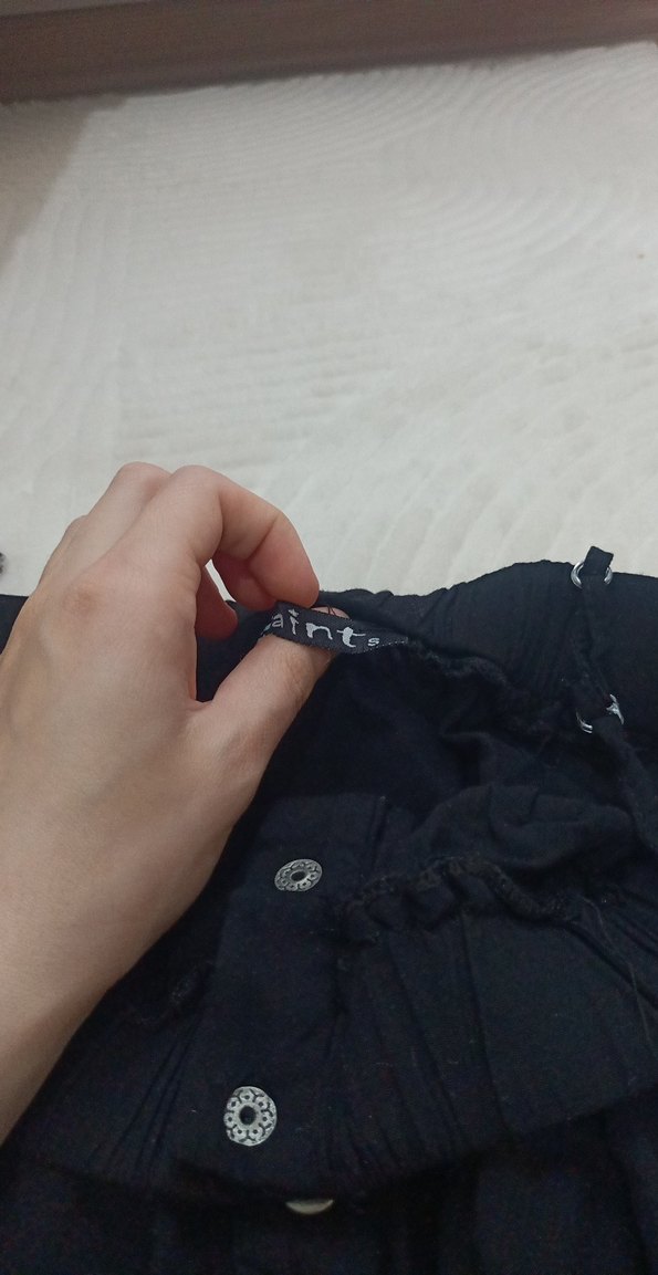 Düğmeli Siyah Askılı midi Tulum - Görsel 3