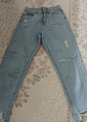 Mavi Rahat Kesim Midi Boy Kadın Kot Pantolon