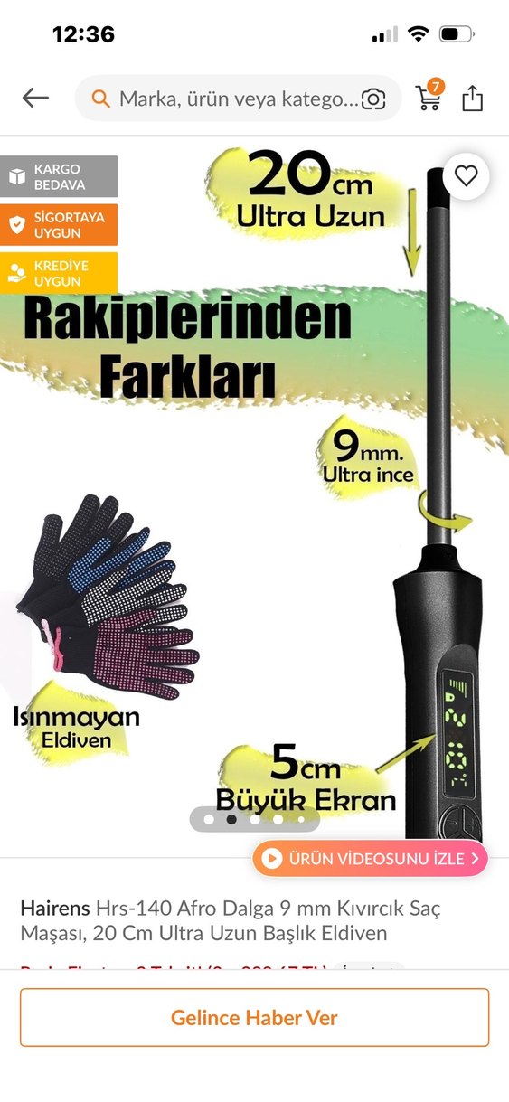 Siyah Saç Şekillendirici ve Isı Eldiveni - Görsel 2