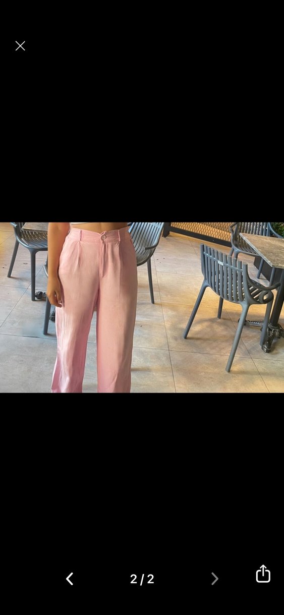 Pudra Renkli Crop Ceket ve Pantolon Takımı - Görsel 2