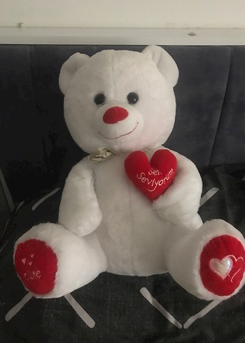  Beden Renk Beyaz Peluş Oyuncak Ayı