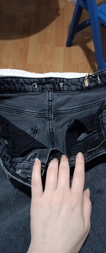 28 Beden siyah Renk Kot pantolon mom jean