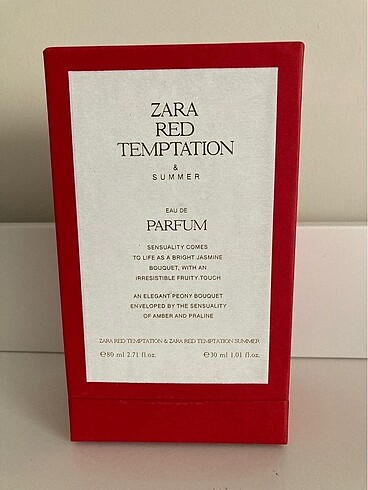 Zara Red Temptation 80 Ml + summer 30 ml