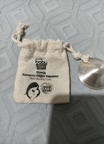 Baby mom 999 ayar gümüş göğüs kapağı