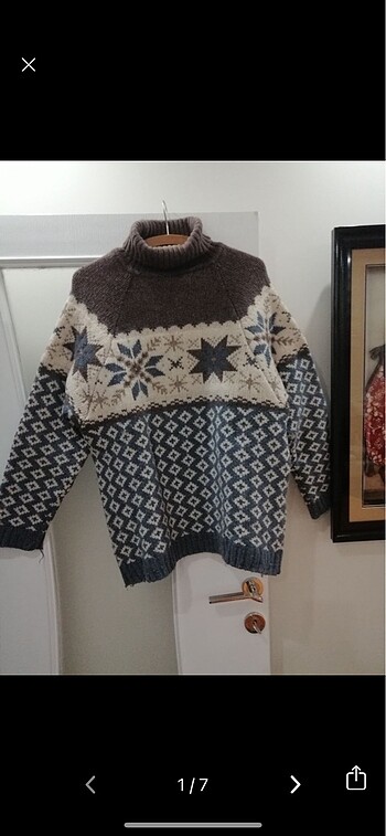 Vintage boğazlı kazak