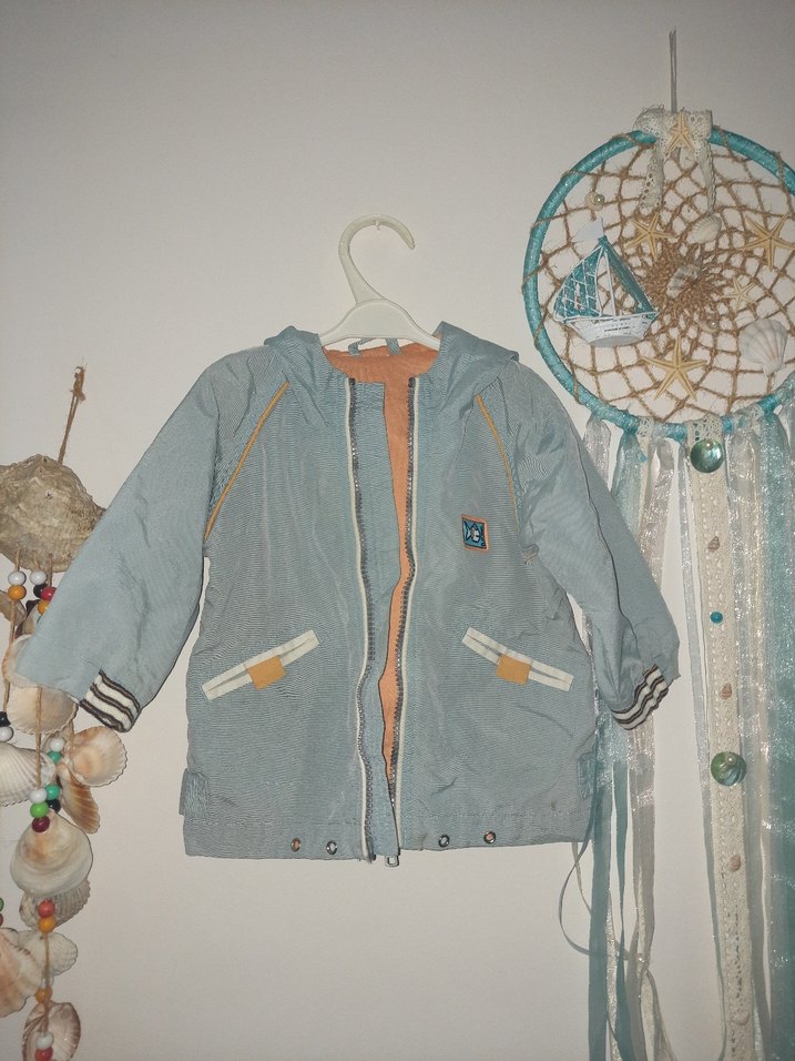 Erkek Çocuk Gri Fermuarlı Mont - Görsel 5