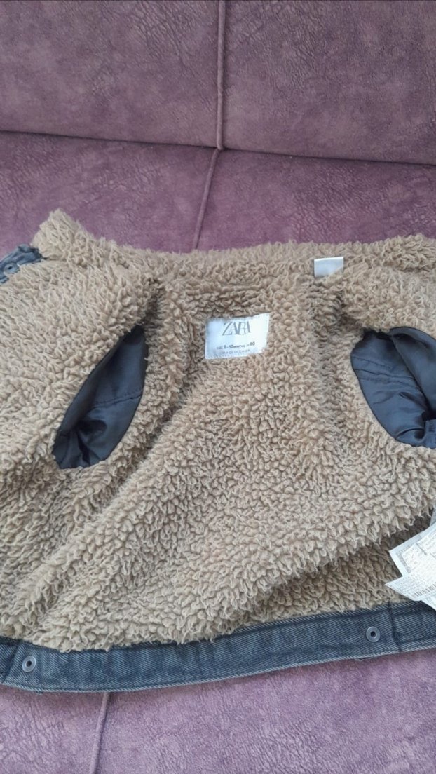 Gri Erkek Çocuk Kürklü Denim Ceket - Görsel 4