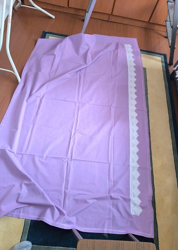 Nakışlı Mor yastık kılıfı... karyola eteği - Görsel 3