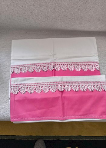 Nakışlı Mor yastık kılıfı... karyola eteği - Görsel 2