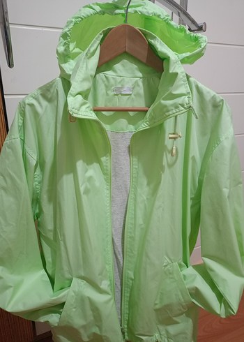 Kadın Yeşil Midi Fermuarlı yağmurluk - Görsel 6