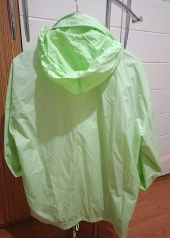 Kadın Yeşil Midi Fermuarlı yağmurluk - Görsel 5