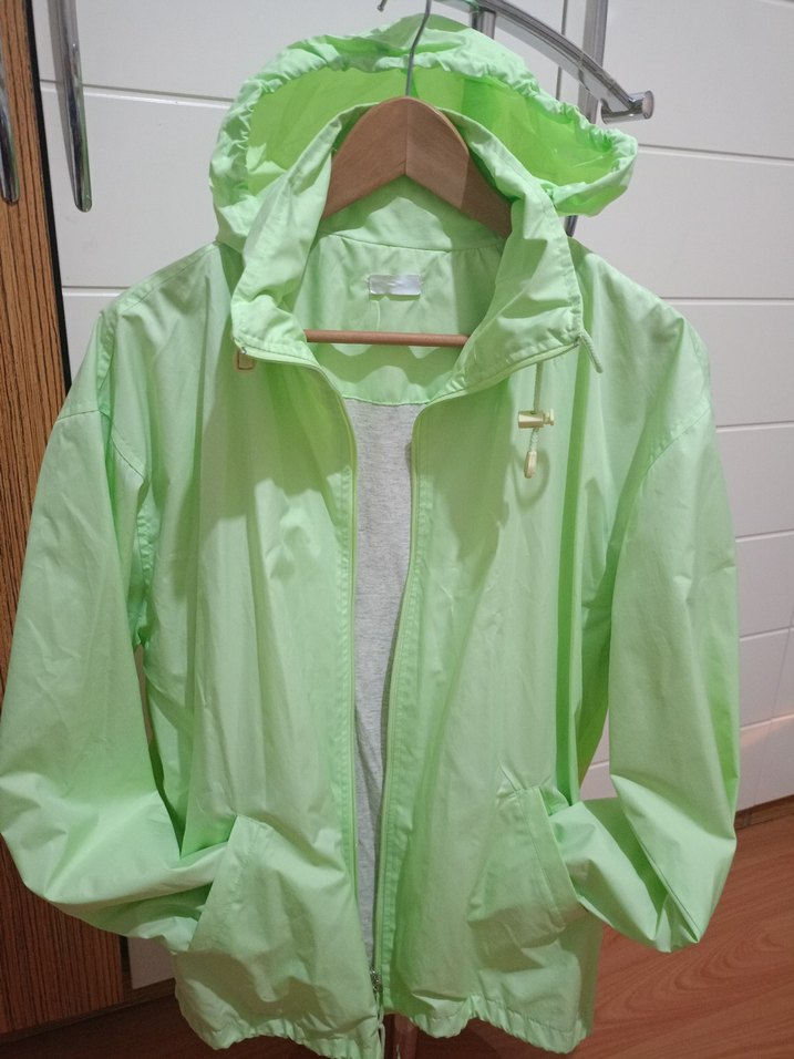 Kadın Yeşil Midi Fermuarlı yağmurluk - Görsel 2