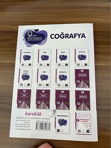  9. Sınır Karekök yayınları coğrafya test kitabı