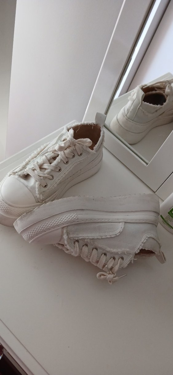 ELLE eyaz Platform Topuklu Minimalist Kadın Spor Ayakkabı - Görsel 3