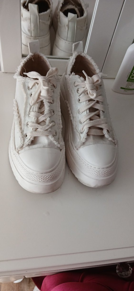 ELLE eyaz Platform Topuklu Minimalist Kadın Spor Ayakkabı - Görsel 2