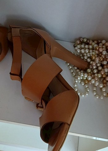 HOTİÇ açık taba Deri Platform Topuklu  Ayakkabı - Görsel 8