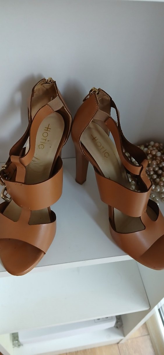 HOTİÇ açık taba Deri Platform Topuklu  Ayakkabı - Görsel 2