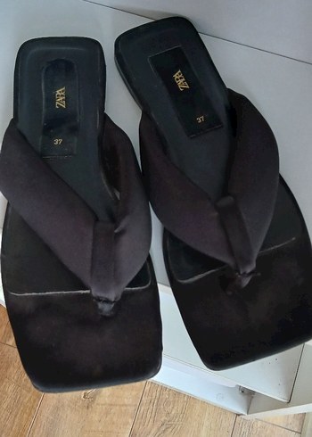 Zara Zara 37 dolgu tekstil hakiki deri terlik