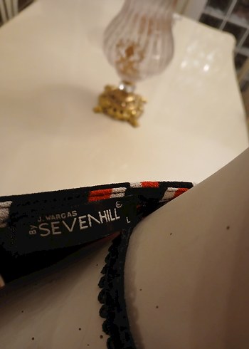 l Beden Çizgili, V Yaka, Drapeli Bluz
