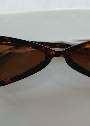 Kadın Kahverengi Retro Cat Eye Gözlük - Görsel 5