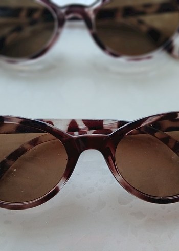 Kadın Kahverengi Retro Cat Eye Gözlük - Görsel 9