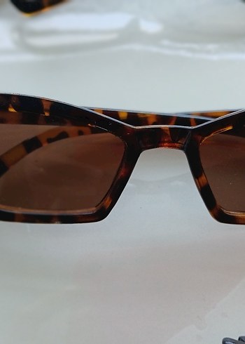 Kadın Kahverengi Retro Cat Eye Gözlük - Görsel 7