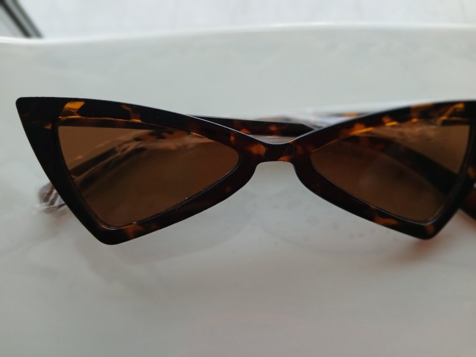 Kadın Kahverengi Retro Cat Eye Gözlük - Görsel 5