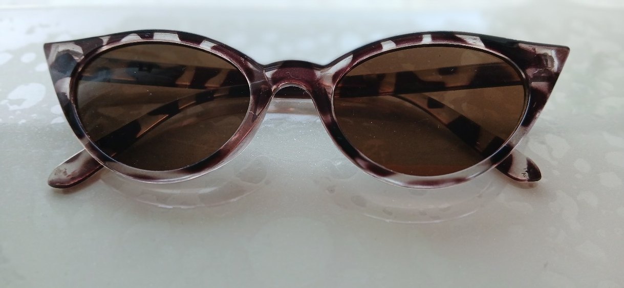 Kadın Kahverengi Retro Cat Eye Gözlük - Görsel 4