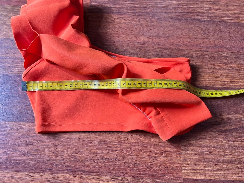 Kadın Parlak Turuncu Fırfırlı Top - Görsel 4