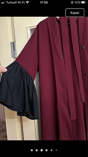diğer Beden Bordo abaya
