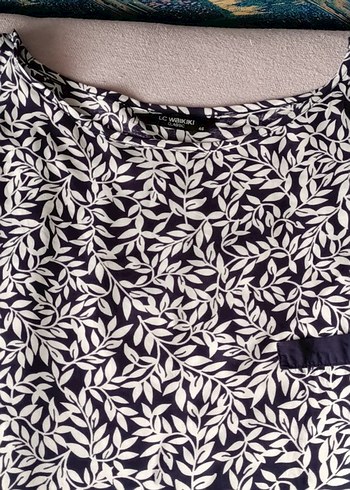 Yaprak Desenli Bluz - Görsel 2