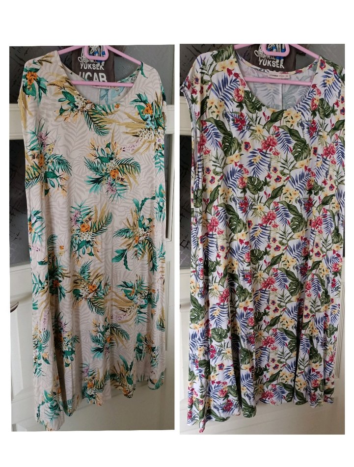 Çiçek Desenli Bohem Midi Elbise - Görsel 2