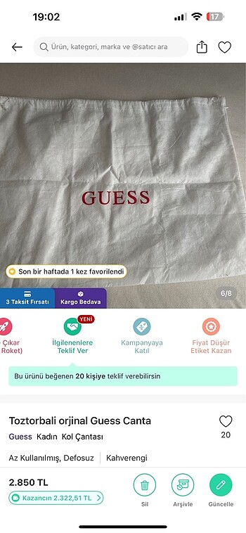  Beden Guess canta