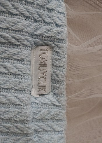 Nakışlı Mavi Triko Bebek Uyku baddaniyesi - Görsel 4