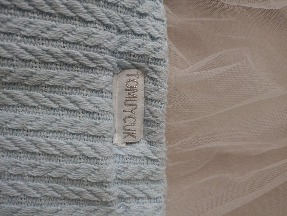 Nakışlı Mavi Triko Bebek Uyku baddaniyesi - Görsel 4