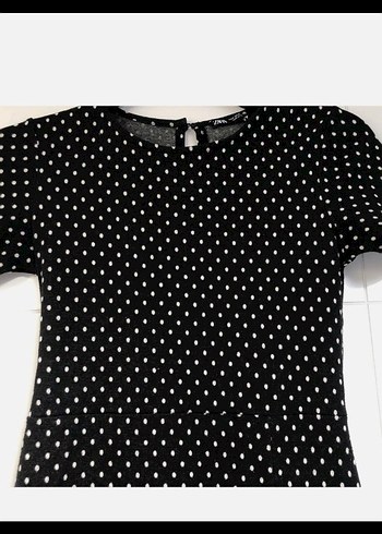 Siyah Puantiyeli Zara Elbise - Görsel 3