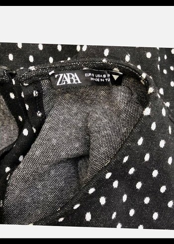 Siyah Puantiyeli Zara Elbise - Görsel 2