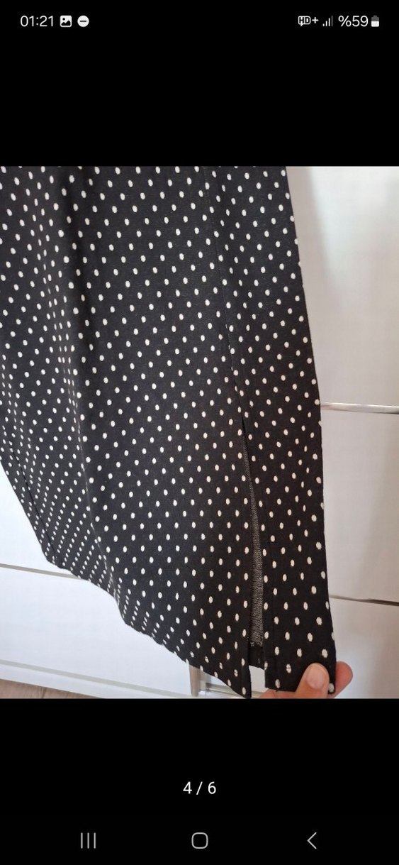 Siyah Puantiyeli Zara Elbise - Görsel 4