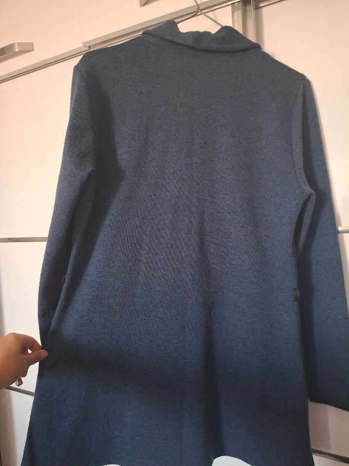 Gri  Düğmeli Kadın Blazer Ceket - Görsel 3