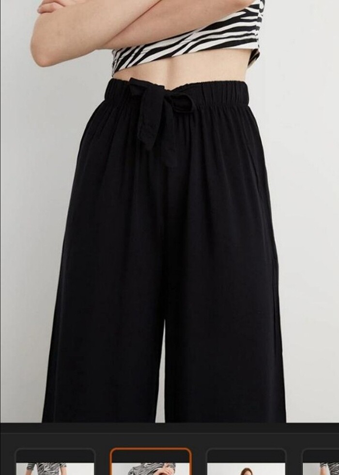 Siyah Bol Pantolon - Görsel 3