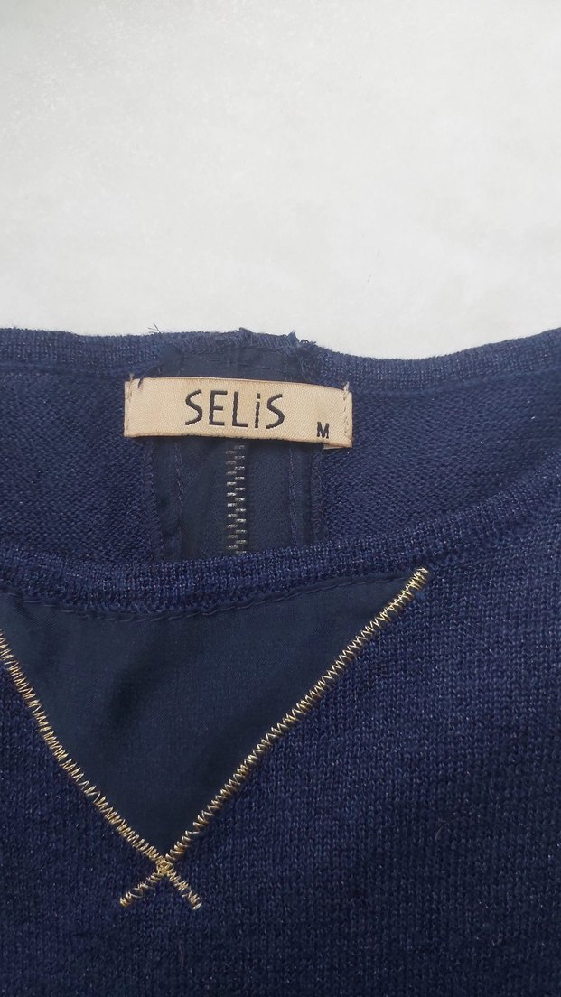 Mavi Kadın Triko Bisiklet Yaka Salaş Kazak - Görsel 4